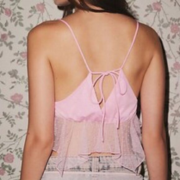 UO Kimchi & Blue Kimchi Blue Tabatha
Rosette Babydoll Top in Blush - Picture 7 of 7